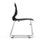 Officesource Slash Collection Armless Sled Base Stack Chair with Chrome Frame OSSN6020BK - alternate 2